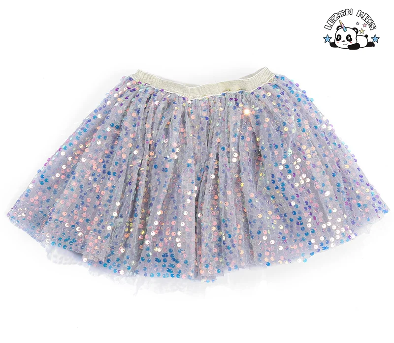 LEZONKIDS - Customizable Gilded TUTU Dance Tutu Skirt Mesh Princess Skirt Popular Short Skirt for Children 2-14T